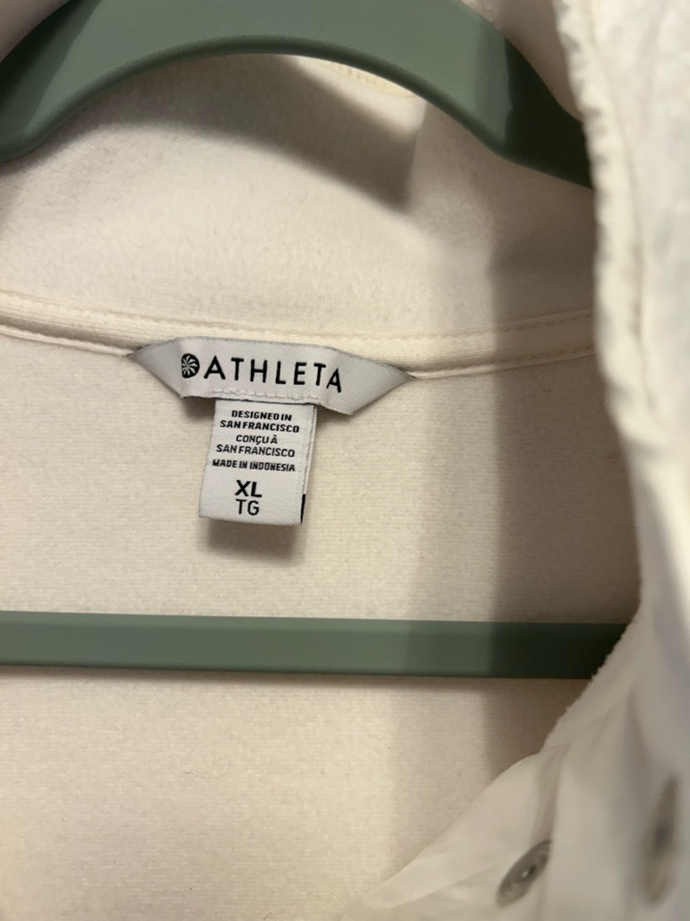 Athleta Cream Sherpa Snap-Front Pullover - Picture 2 of 7
